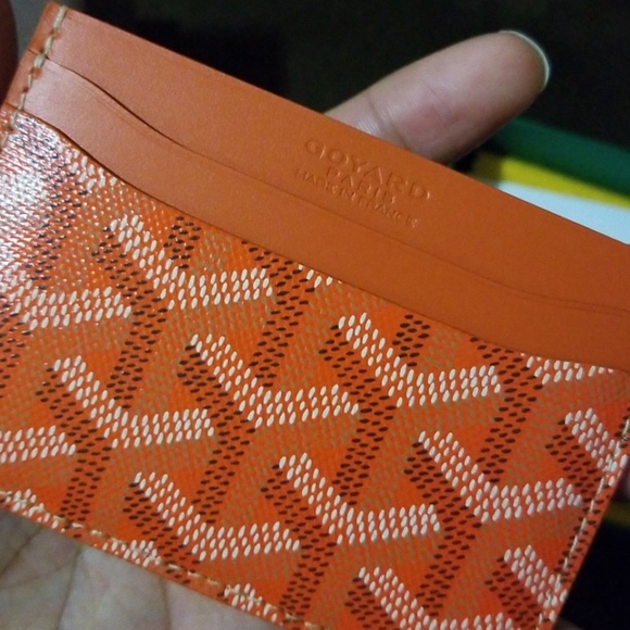 Goyard card holder (orange) - Picture 3 of 3